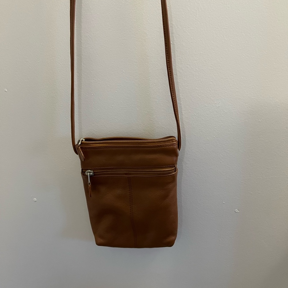 Brown small travel crossbody purse
